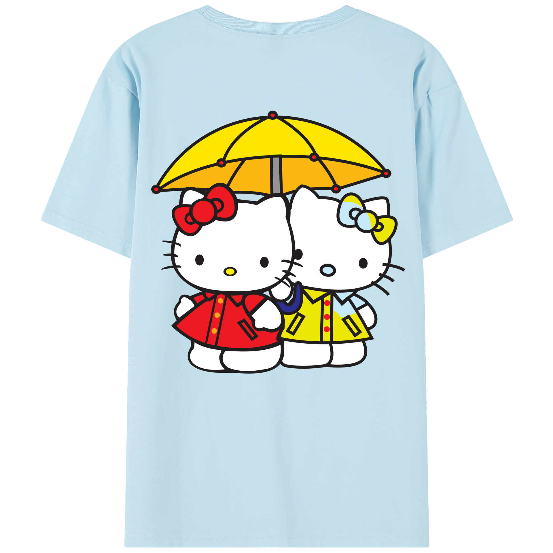 （画像用） Hello Kitty ハローキティ 綿100％半袖Tシャツ（背面プリント）